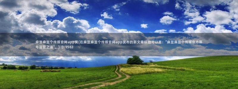 麻豆 精选页面：麻豆麻豆个传媒官网app黄(在麻豆麻豆个传媒官网app发布的新文章标题可以是：\